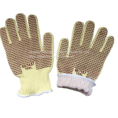 Food Grade Anti Cut Kevlar Outer Cotton Inner Heat Resistant Gloves BBQ Gloves Barbecue Gloves Oven Gloves with Silicone Grip