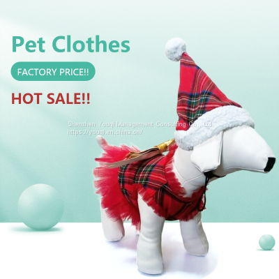 Dog Cute Bow Plaid Skirt/ Christmas Dog Cute Bow Plaid Skirt/ Dog Plaid Skirt/ Dog Red Skirt/