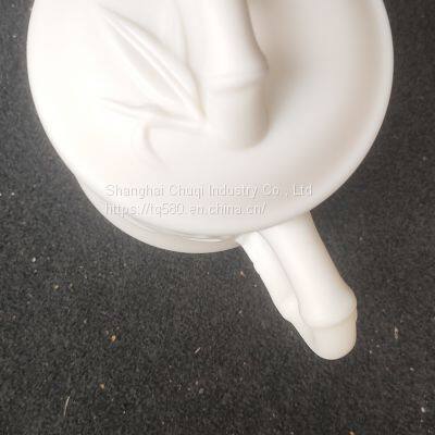 White Porcelain Office Cup Bamboo Burning Mug Cup Ceramic With Lid photo-2