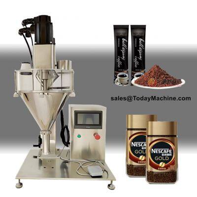 Coffee Flour Chilli Detergent Milk Powder Filler Auger Bottle Powder Filling Machine