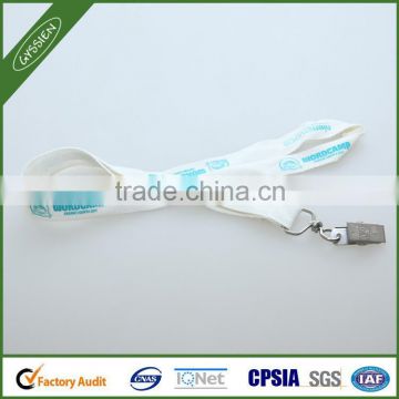 New arrival logo printed durable ecofriendly custom lanyard,polyester thin lanyard