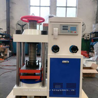 Manual Control of the 200 Ton Hydraulic Concrete Block Compressive Strength Testing Machine Used in the Construction Industry