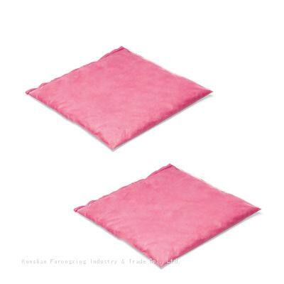 Pink Color Chemical Absorbent Pillows Cushion For Rugged Spill Areas