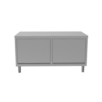 Arbeitsschrank mit vorderen und hinteren Schiebetüren