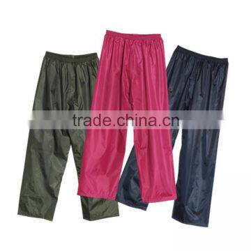 double layer waterproof raincoat 100% polyester cargo pants