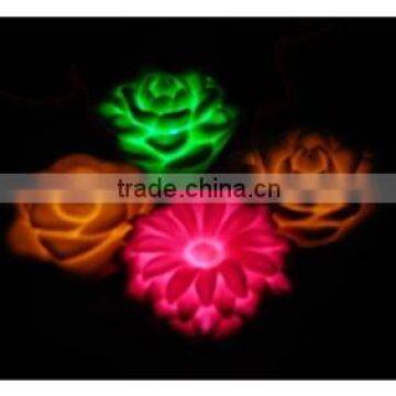 Color Changing Flower Shaped Floating Candles Flashing Flashing Plastic Toy Flower Shape Led Candle