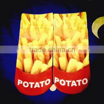 Potato Photo Printing Ankle Socks