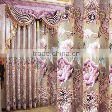 High - grade purple jacquard water - soluble embroidery curtain Living room bedroom curtain                        
                                                Quality Choice