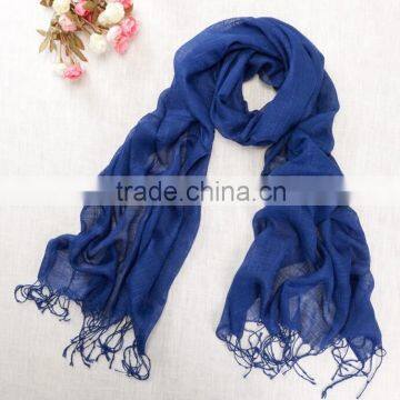 Hot Sale Fashion Tassel Solid Color Plain Viscose Pashmina Shawl