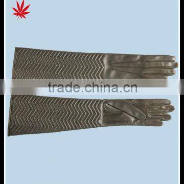 ladies elbow- long high quality leather gloves for wholesale