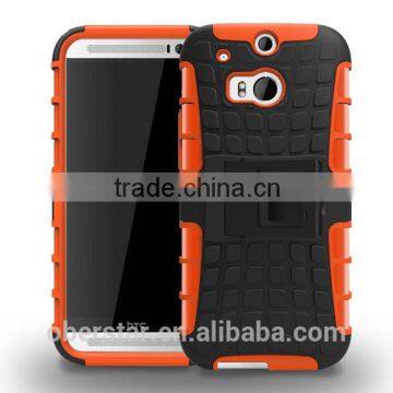 Original Design Fashion Mobile Cover Silicone PC Combo Case For HTC One 2 M8