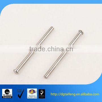 Customized flat head dowel pin