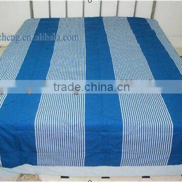 100% cotton navy super soft hand made woven quilt