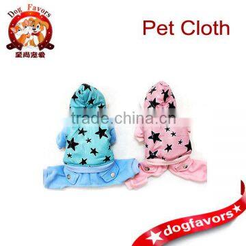 Trade Assurance Pet Puppy Dog Cute Cotton Star Coat Jumpsuit Hoodie Warm Apparel Clothes