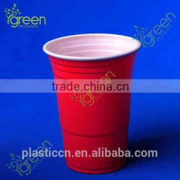 red plastic party cups