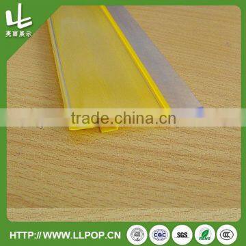 Yellow Plastic Shelf Data Strip Holder Clip