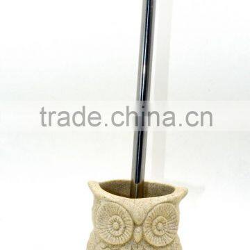 Owl Polyresin Sandstone Bathroom Accessories Set photo-5