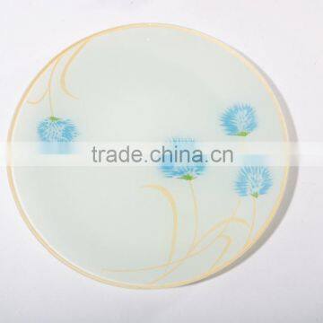 Advertising gift tempered unbreakable circle glass cake plate