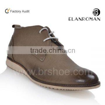 Classic soft leather mens casual boots customized man boot