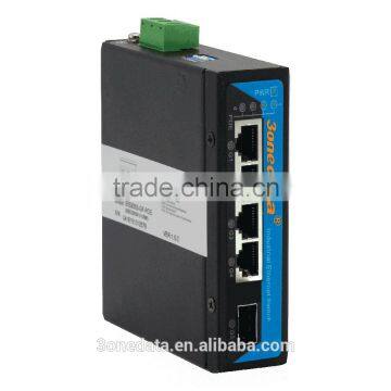 5-port Full Gigabit Industrial PoE Switch with 4 ports PoE