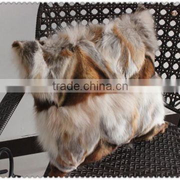 Luxury Real Red Fox Fur Pillow For Home Decoration