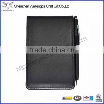 2015 Top Grade Deluxe Custom PU Leather Mini Notepad Holder