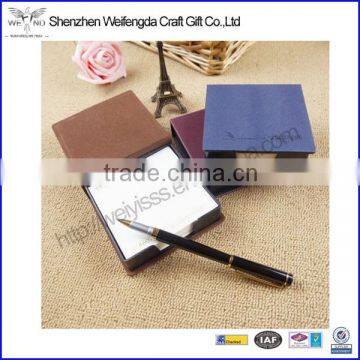 Hot Sale High Quality Logo Custom Italian PU Memo Pad Holder