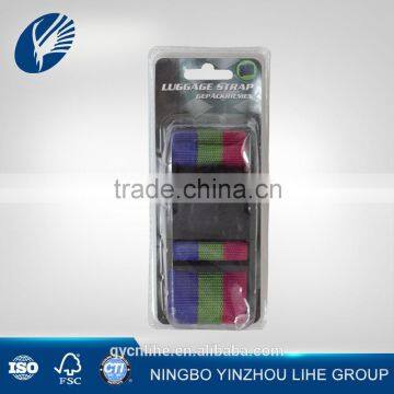 Factory cheap polyester or pp webbing password lock travel luggage strap wholesale belt