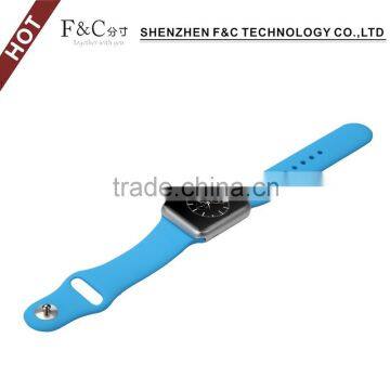 Soft Silicone Watch Band for Apple iWatch with Adapter 38 42mm, Customized Logo