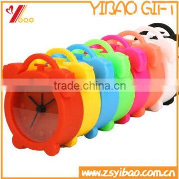 Promotion gift Silicone mini alarm clock for travelling, kids alarm clock,