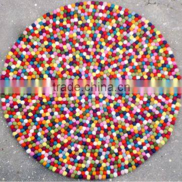 Multi colour felt ball carpets