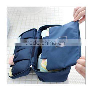 NEW Multi-functional Bra Underwear Travel Organizer Cosmetic Storage Bag (Navy)