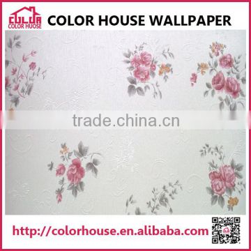 new design texture wallpaper 3D embossed for girl bedroom