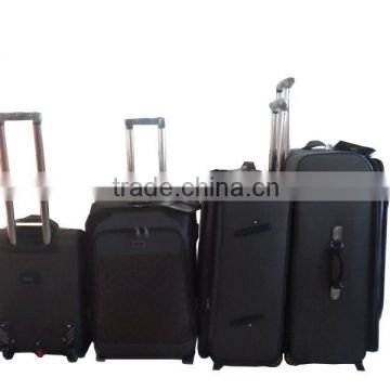 New design upright trolley 3/4 pieces set two wheels nylon retro suitcase