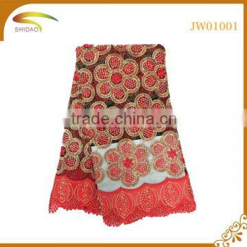 high quality latest Italian 3D embroidery silk fabric market in dubai wholesale