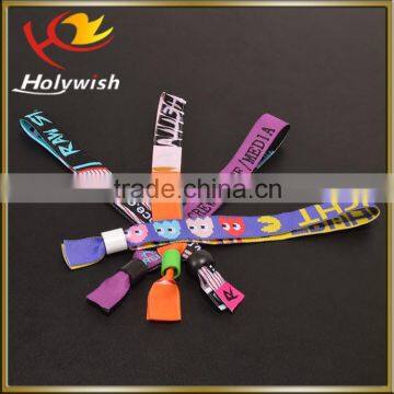 Ticket Festival Cloth Wristband Customized Woven Wrist Band Quality Choice
