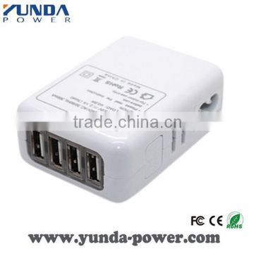 New Brand 4 Port USB Charger 5V 2A Output Charger for Mobile Phone