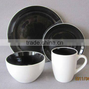 16pcs Double Glazed Stoneware Dinner Set With Various Designs photo-3