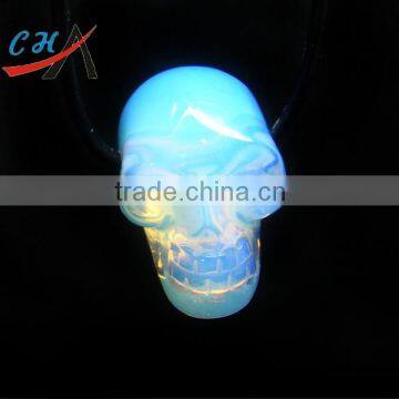 2014 new popular gemstone skull pendant,Nature gemstone skull charms wholesale