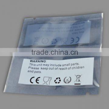 small size custom printed anti static bags with tear notch