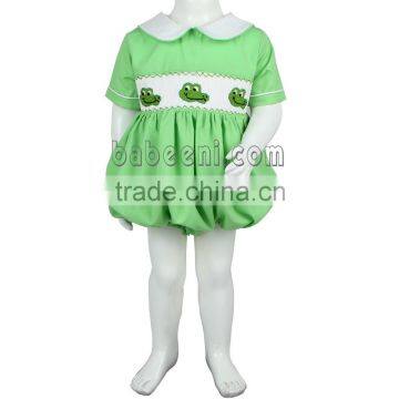 Crocodile hand smocked bubbles for boys