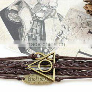 >>New Arrival SW16498 Promotion Infinity Leather Charm Bracelet/ photo-2