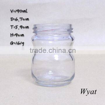 190ml 7oz jar for jam manufacturer jam jar empty glass honey jar wholesale