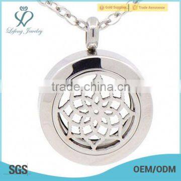 Fashionable 316l stainless steel glass locket,25mm perfume locket,essential oil diffuser locket