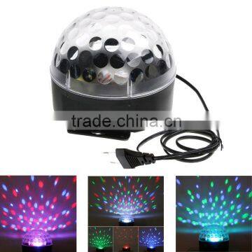 KTV Ballroom Voice-Activated 3LEDs RGB Crystal Magic Ball Effect Light Disco DJ Stage Lighting 20W 110V Luzes Para Festa