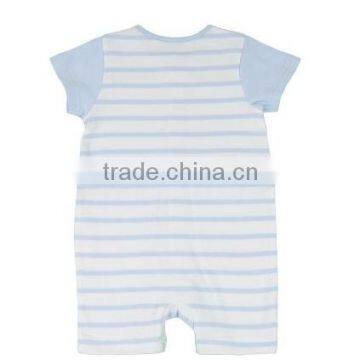 Adorable Baby Boys 2 Piece Set Of Striped Short Sleeved Romper photo-2