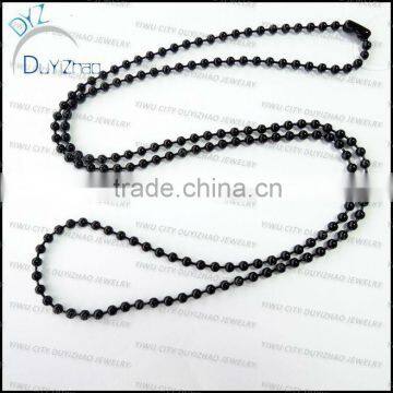 Fashion black bead chain necklace