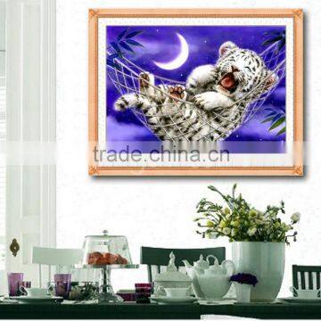 Good Promotion Handmade Counted Cross Stitch Kit Baby Tiger Design 44*33cm Home Decoration Embroidered Cloth Livingroom Gift photo-2