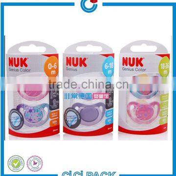 Display Industrial Use and Recyclable Feature uv printed baby nipple plastic blister box packaging