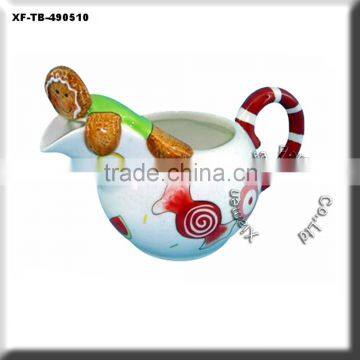 christmas themed dinnerware DIY ceramic pottery milk pot